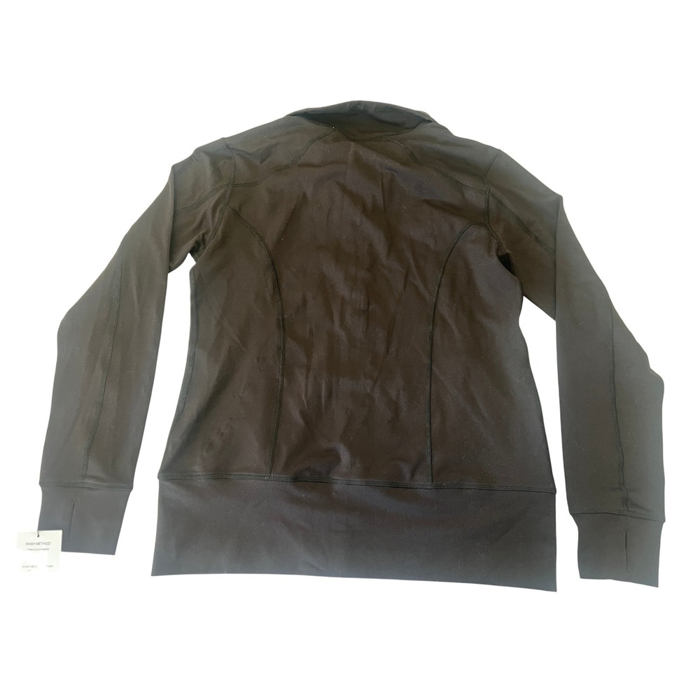NWT Life Time Athleticwear Womens Black Full Zip Track Jacket Thumbholes Medium - Picture 7 of 8